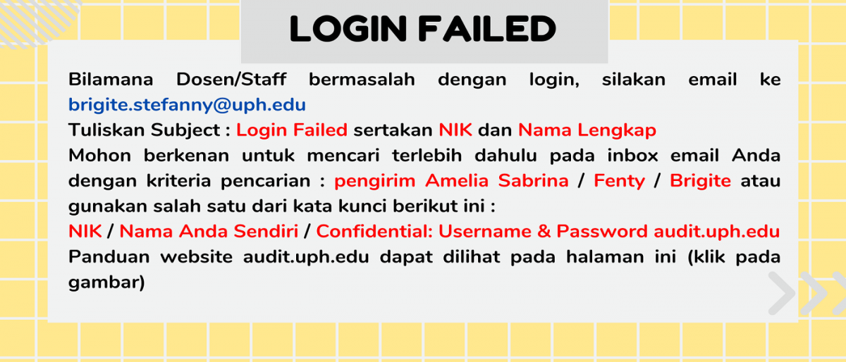 Permalink to: Login Failed